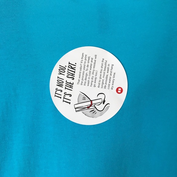 NWT Redbubble Sz Medium blue graphic tee Don’t talk Stranger - Picture 6 of 6